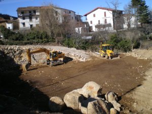 Explanada al inicio de la obra en "El Chorrillo"