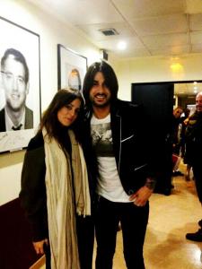Susana Campos junto al cantante Melendi