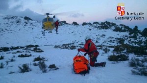 Imagen durante el rescate en Gredos