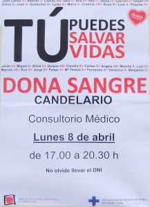 Cartel en el centro médico