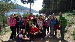 Foto del grupo en la presa de Navamuño