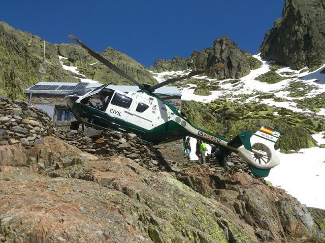 Helicóptero accidentado. Foto extraída del facebook de "100% CON NUESTRAS FUERZAS".