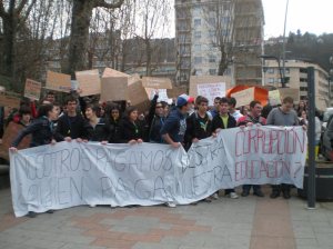 Manifestación estudiantil en Béjar