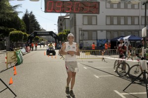 Heras en su entrada en meta