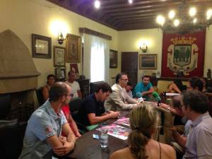 Durante la presentación de la Boda Típica en Plasencia