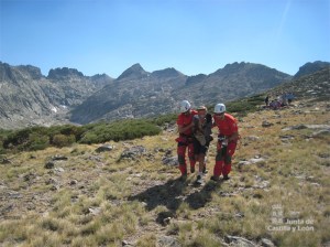 Durante el rescate en Gredos