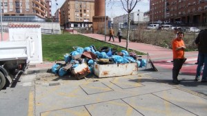 Basura extraída durante la jornada de limpieza