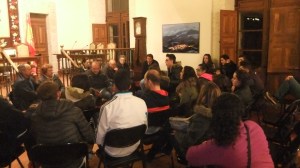 Durante la reunión de peñas convocada por el Ayuntamiento