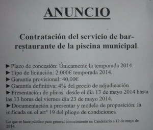 Anuncio municipal (Pincha para aumentar la foto)