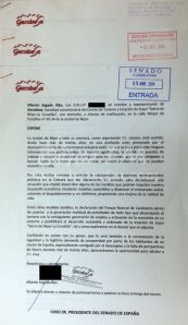 Escritos presentados por Gecobesa en las diferentes administraciones