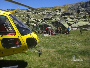 Durante el rescate en Hoya Moros