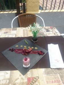 Foto de 'Sensaciones y aromas del bosque', el pincho elaborado este año por el Hostal El Pasaje