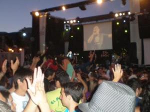 Durante una de las verbenas de las fiestas de Candelario