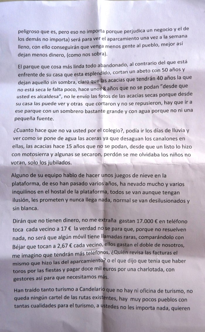 Carta abierta, página 2