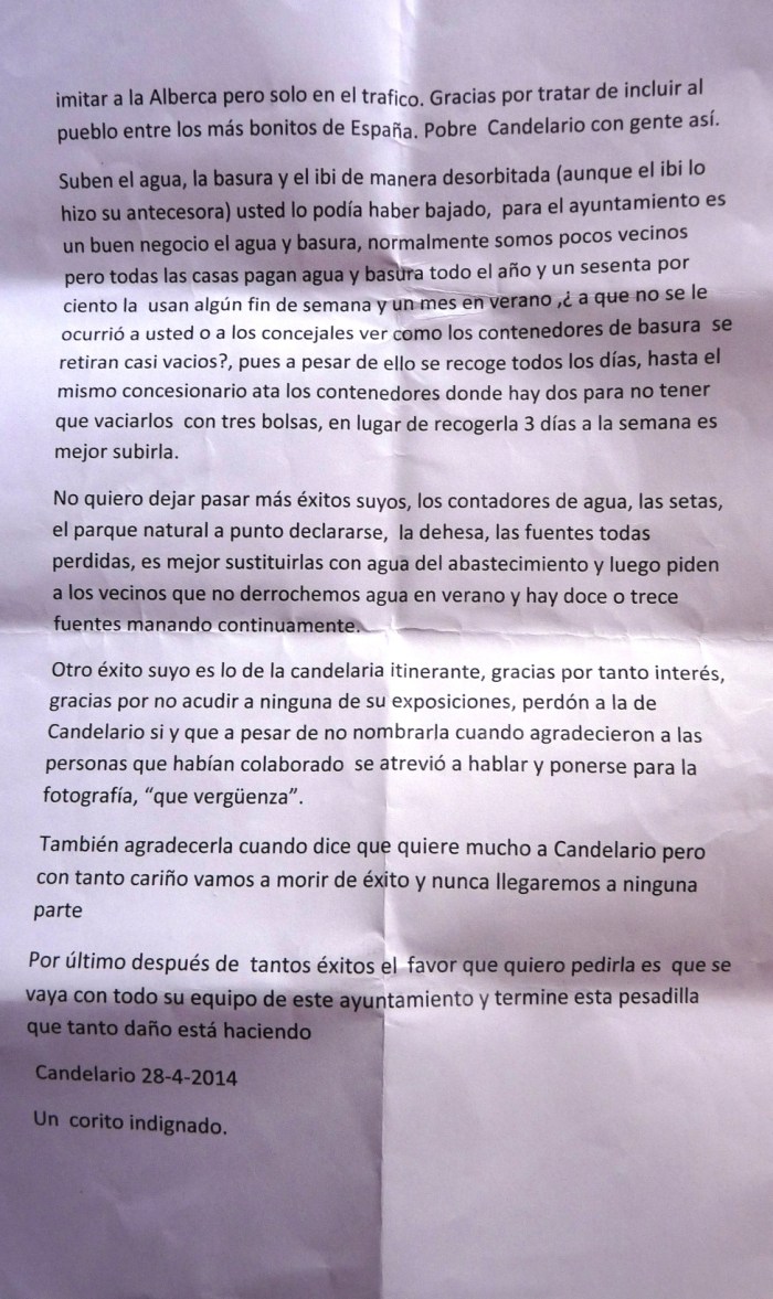 Carta abierta, página 3