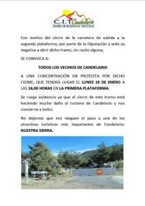 Cartel del CIT anunciando la movilización