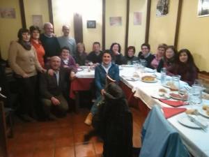 Cena de los participantes en el curso