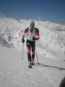 Sergio Cabrero durante una competición alpina