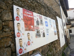 Panel electoral de Candelario.