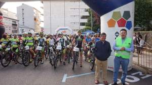 El Alcalde y el Concejal de Deportes de Béjar, antes de dar la salida de la prueba